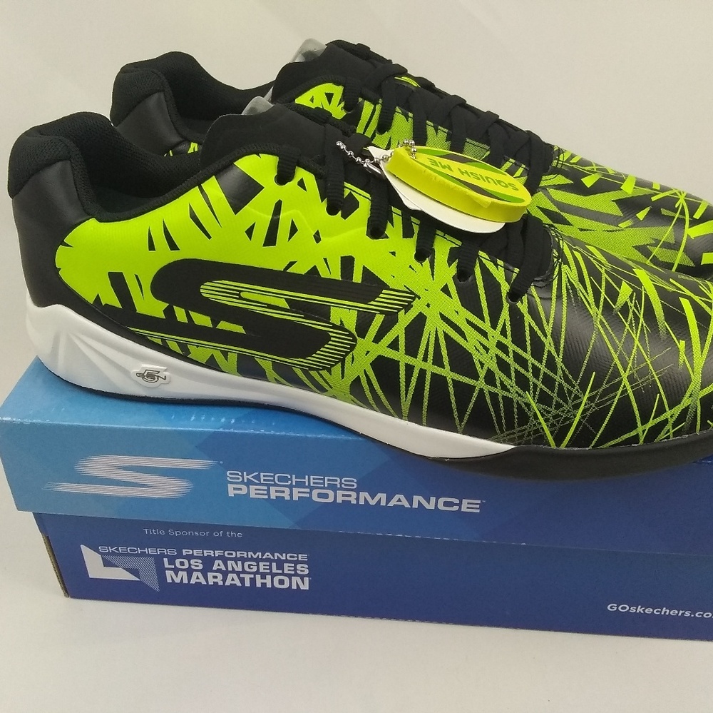 Skechers Leverage Powerplay BLK/lime multiple sz